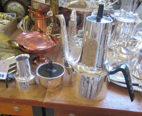 HANS BUNDE FOR CARL M COHR A DANISH EPNS THREE PIECE COFFEE SERVICE Image