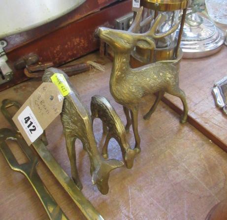 THREE BRASS STAGS Image