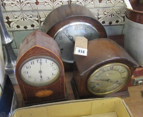 THREE MANTLE CLOCKS Image