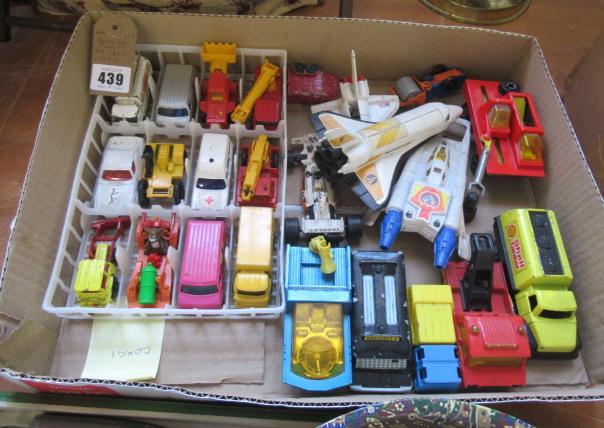 BOX OF CORGI DIECAST CARS ETC Image