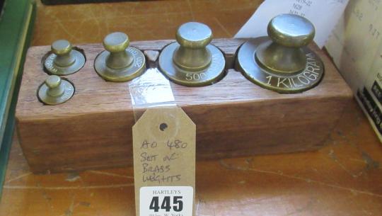SET OF BRASS WEIGHTS Image