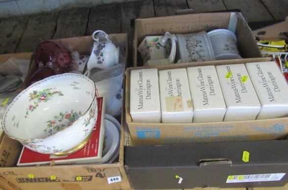 TWO BOXES OF GLASS AND CERAMICS Image