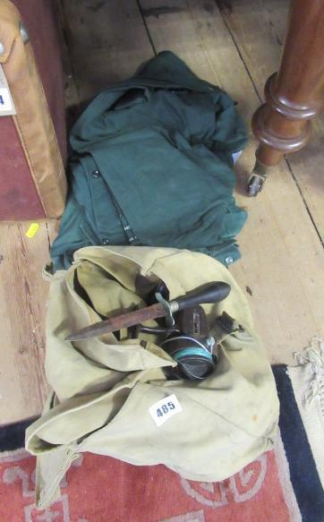 FISHING BAG AND CONTENTS WITH GIRL GUIDES SHIRTS Image