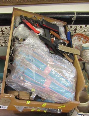 THREE VINTAGE WOODEN DRAWERS OF WATCH STRAPS Image