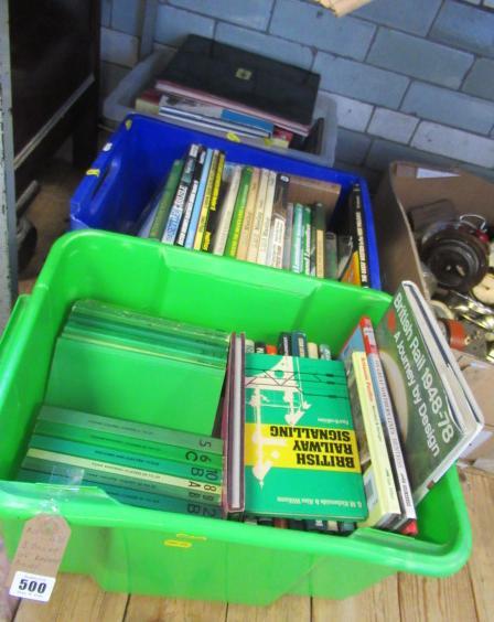 THREE BOXES OF RAILWAY BOOKS Image
