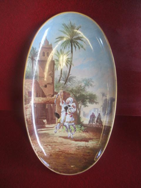 EARTHENWARE OVAL PLAQUE PAINTED BY H DESPREZ Image