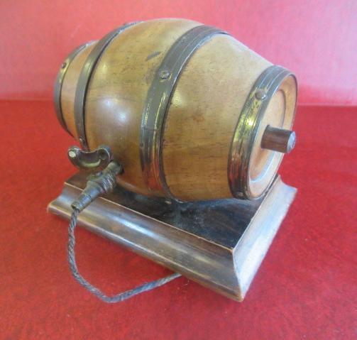 TREEN BARREL SHAPED STRING DISPENSER Image