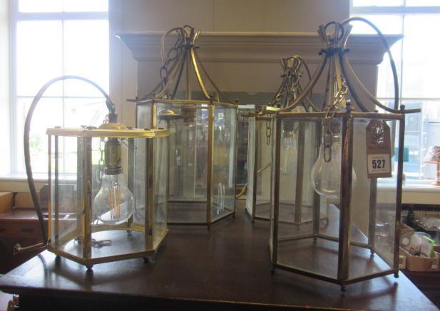 FOUR BRASS CEILING LIGHTS Image