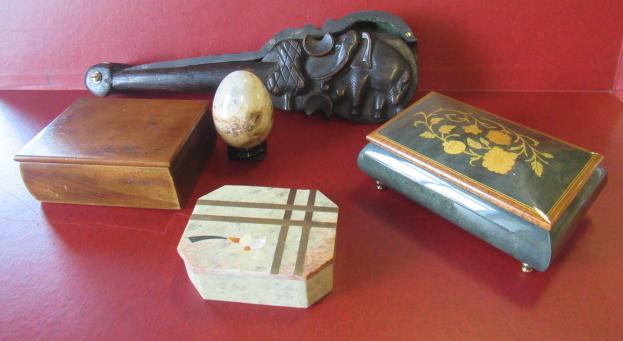 BOX OF WOODEN BOXES ETC Image