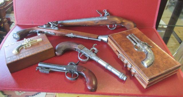 BOX OF REPRODUCTION GUNS ETC Image