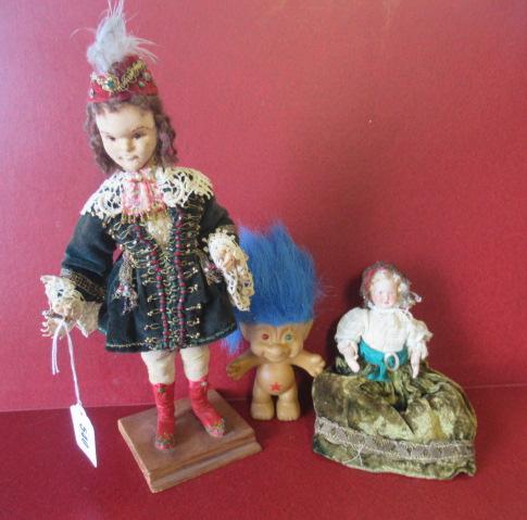 TWO VINTAGE DOLLS AND A TROLL Image