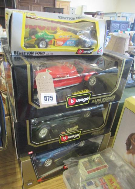 SEVEN BOXED BURRAGO CARS Image