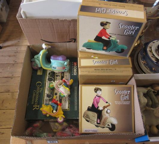 BOX OF SCOOTER TOYS ETC Image