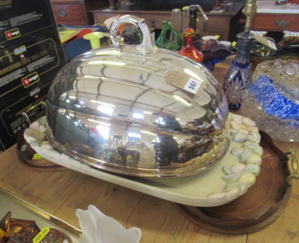 TWO TRAYS AND AN EPNS MEAT DOME Image