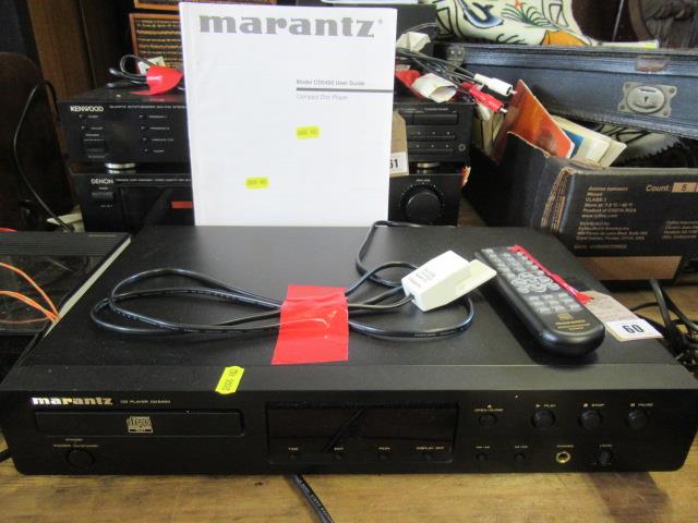 MARANTZ CD 5400 AUDIO CD PLAYER WITH REMOTE AND INSTRUCTIONS Image