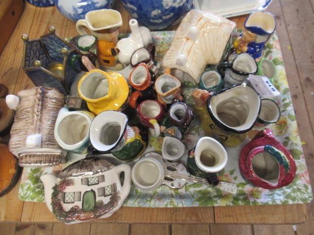 QUANTITY OF MINIATURE CHARACTER JUGS ETC Image