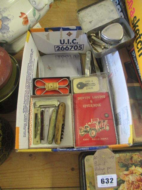 BOX OF VINTAGE PEN KNIVES AND LETTER OPENERS Image