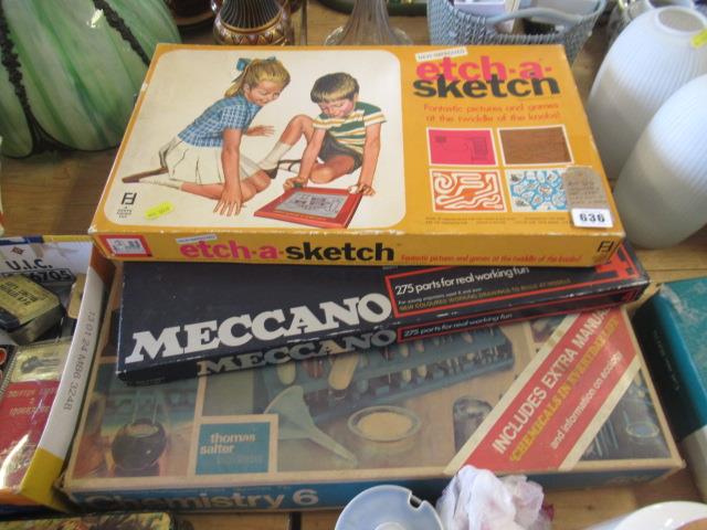 CHEMISTRY SET PART MECCANO SET AND ETCH A SKETCH Image