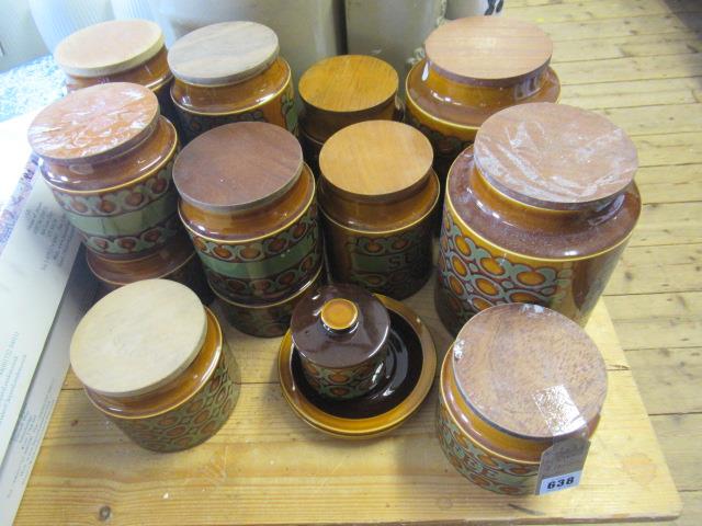 LARGE QUANTITY OF HORNSEA RETRO BRONTE PATTERN KITCHENWARE Image