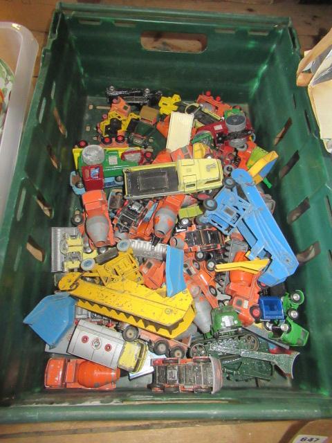 BOX OF DIECAST TRUCKS INCLUDING MATCHBOX Image