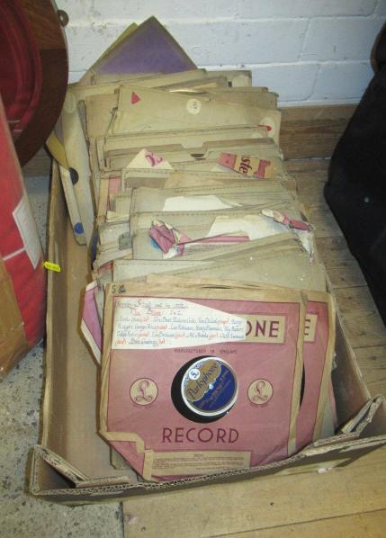 BOX OF EARLY JAZZ AND OTHER 78 RPM RECORDS Image