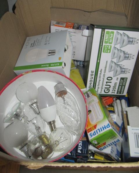 BOX OF LIGHT BULBS Image