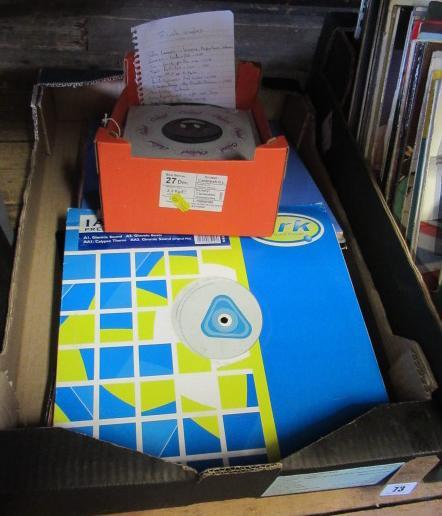 BOX OF 12 INCH SINGLE RECORDS AND A BOX OF 7 INCH SINGLE RECORDS INCLUDING RARE REGGAE AND EARLY BON Image