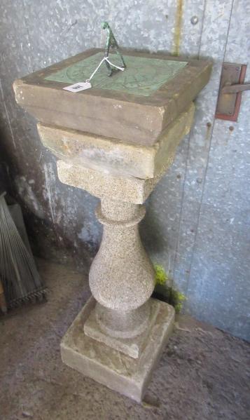 COMPOSITE STONE AND METAL SUN DIAL Image