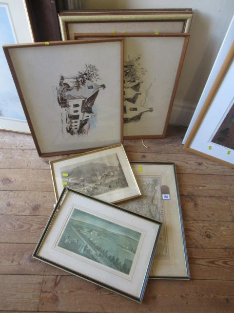 QUANTITY OF FRAMED PICTURES INCLUDING MAP OF KENT Image