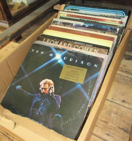 BOX OF 70S ROCK LPS INCLUDING VAN MORRISON YES KAYAK ETC Image