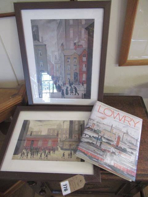 TWO LOWRY PRINTS AND A BOOK Image