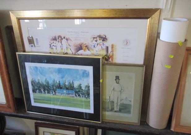 QUANTITY OF CRICKET PRINTS AND A TUBE OF UNFRAMED PRINTS Image