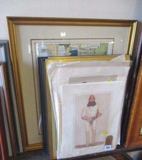 QUANTITY OF FRAMED AND UNFRAMED CRICKET PRINTS Image