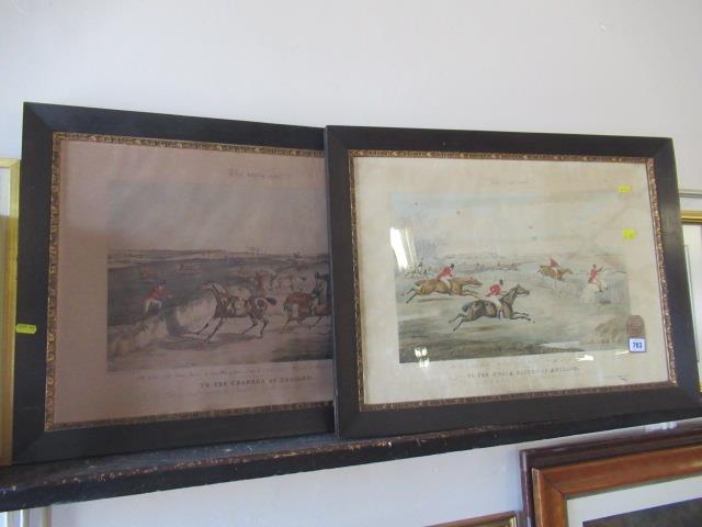 TWO FRAMED HUNTING PRINTS Image