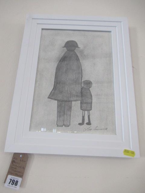 PENCIL DRAWING BY JAMES TRUEMAN ENTITLED TWO FIGURES Image