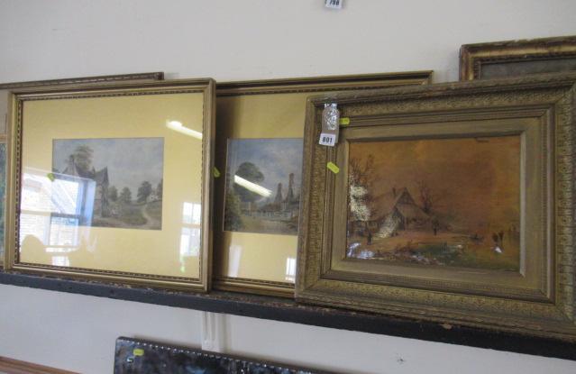 THREE GILT FRAMED PICTURES Image