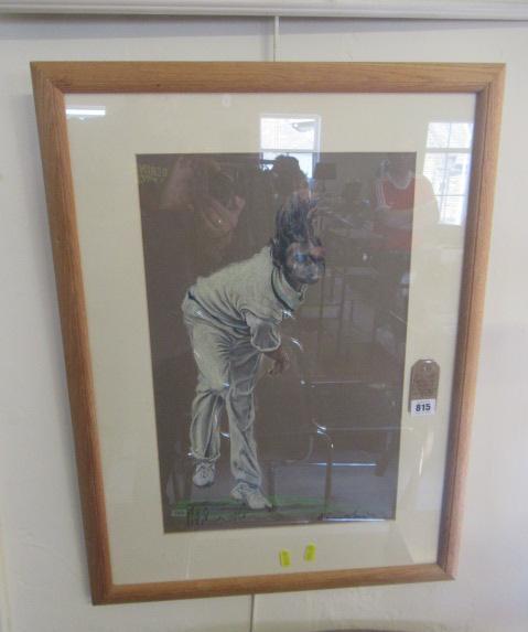 PASTEL OF R HUTTON BY K TAYLOR SIGNED BY BOTH Image