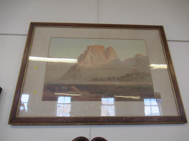 LARGE WELL FRAMED PRINT OF MOUNT SINAI DATED 1876 Image