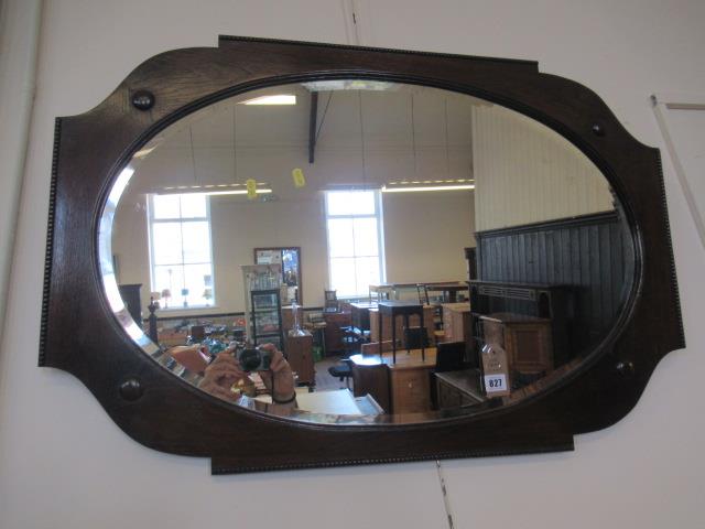 OAK FRAMED MIRROR Image