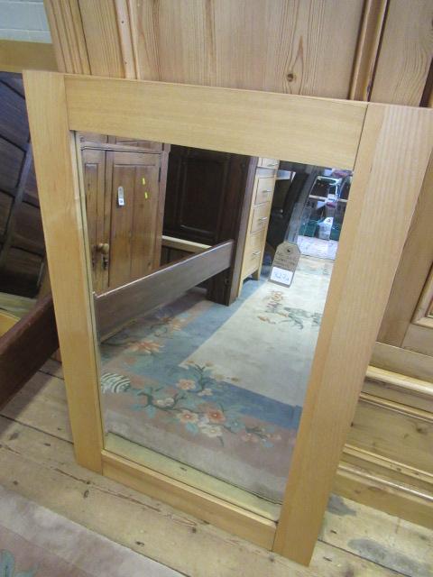LIGHT OAK FRAMED MIRROR Image