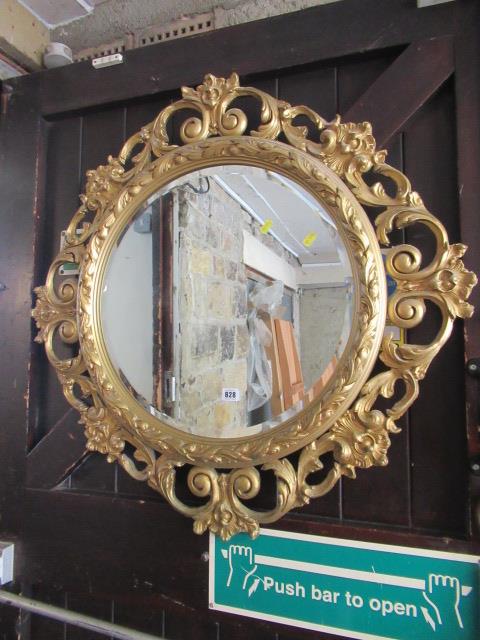 CIRCULAR GILT FRAMED MIRROR Image