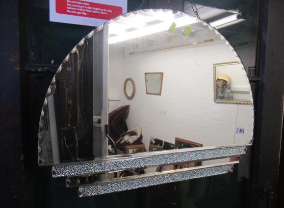 ART DECO STYLE HALF MOON MIRROR Image