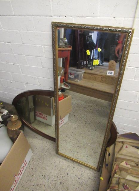 OVAL MIRROR AND GILT FRAMED MIRROR Image