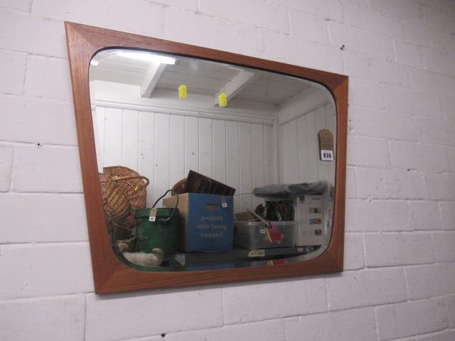 RETRO TEAK FRAMED MIRROR Image