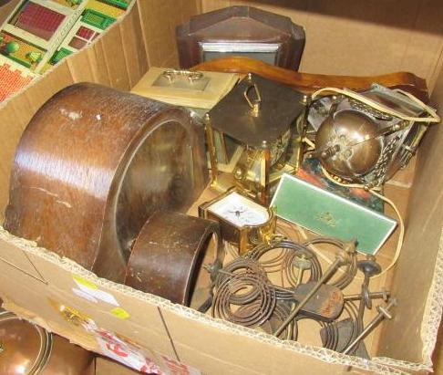 BOX OF CLOCKS AND PARTS Image