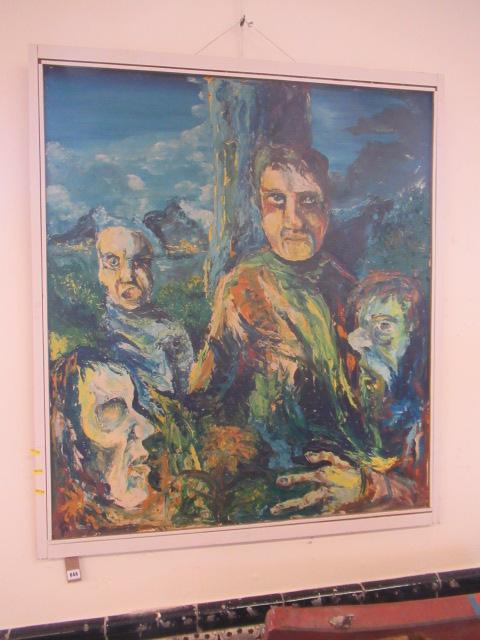 EXPRESSIONIST OIL ON BOARD Image