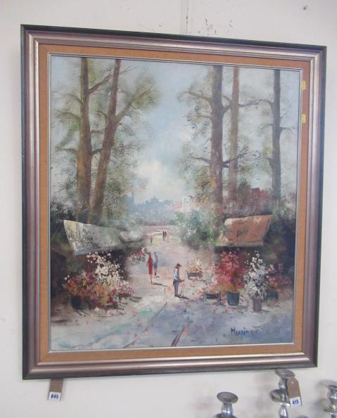 CONTINENTAL SCENE OIL SIGNED MENZINGER Image