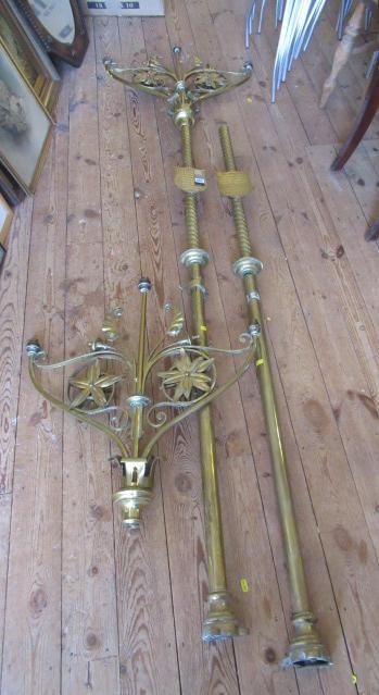 PAIR OF ECCLESIASTICAL BRASS ELECTROLIERS Image