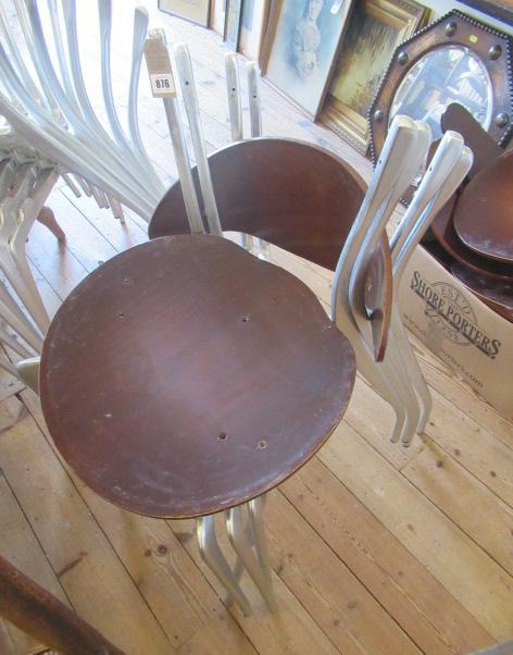 FOUR MODERNIST ALUMINIUM AND PLYWOOD CHAIRS Image