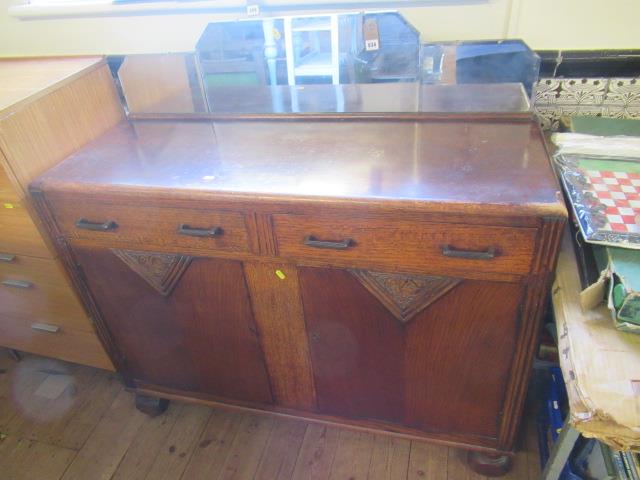 OAK DECO STYLE MIRRORED SIDEBOARD Image